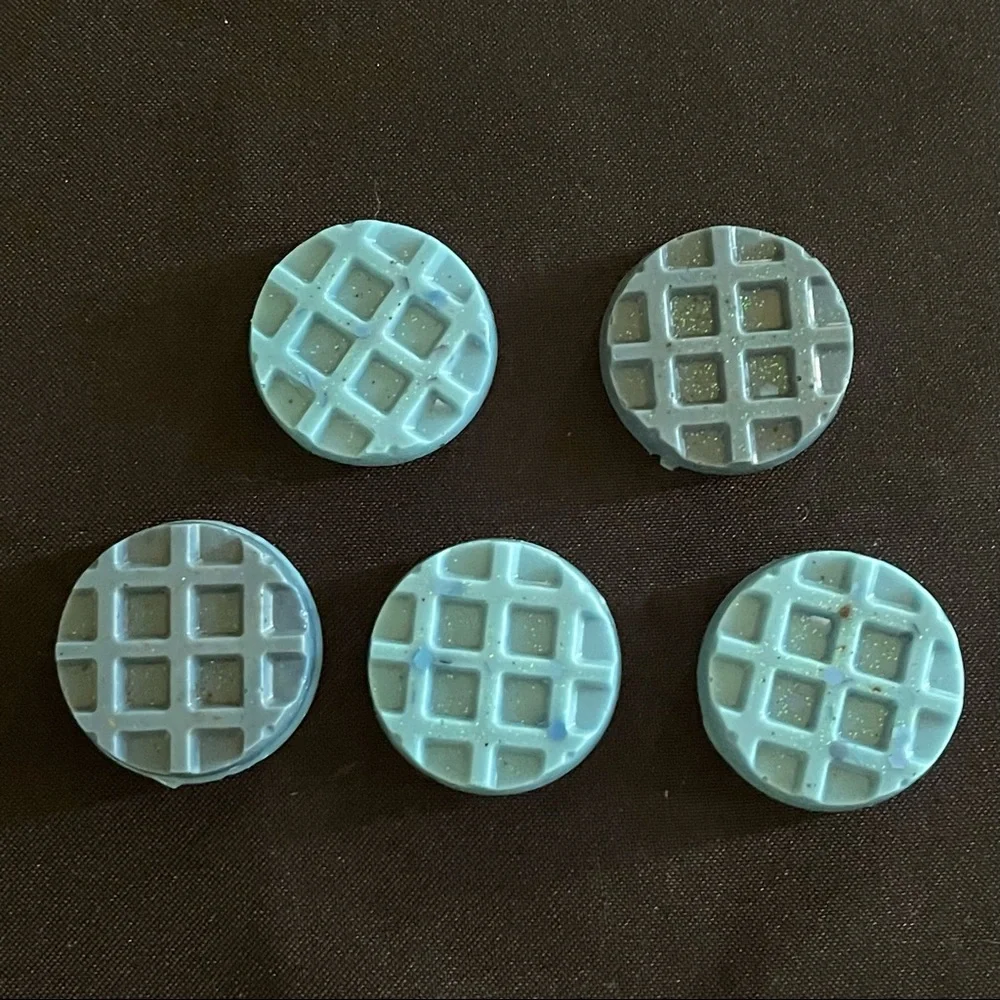 New VintageBitch Gifts - Handmade Organic Blueberry Waffle Mini Soaps 5 Pcs